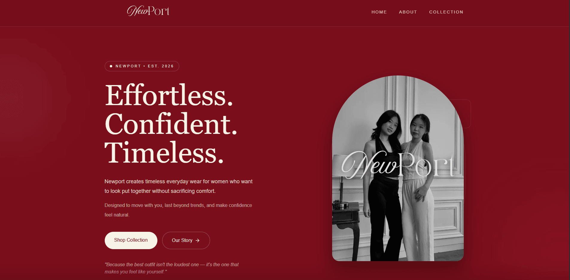 Newport Landing Page