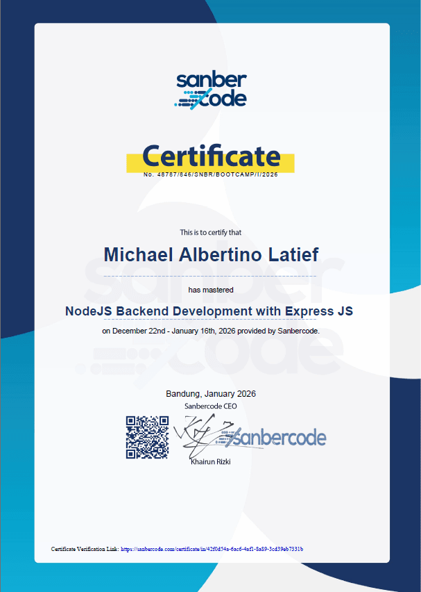 NodeJS Backend Development with Express JS